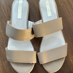 Kenneth Cole Double-Strap Slide Sandals in Taupe